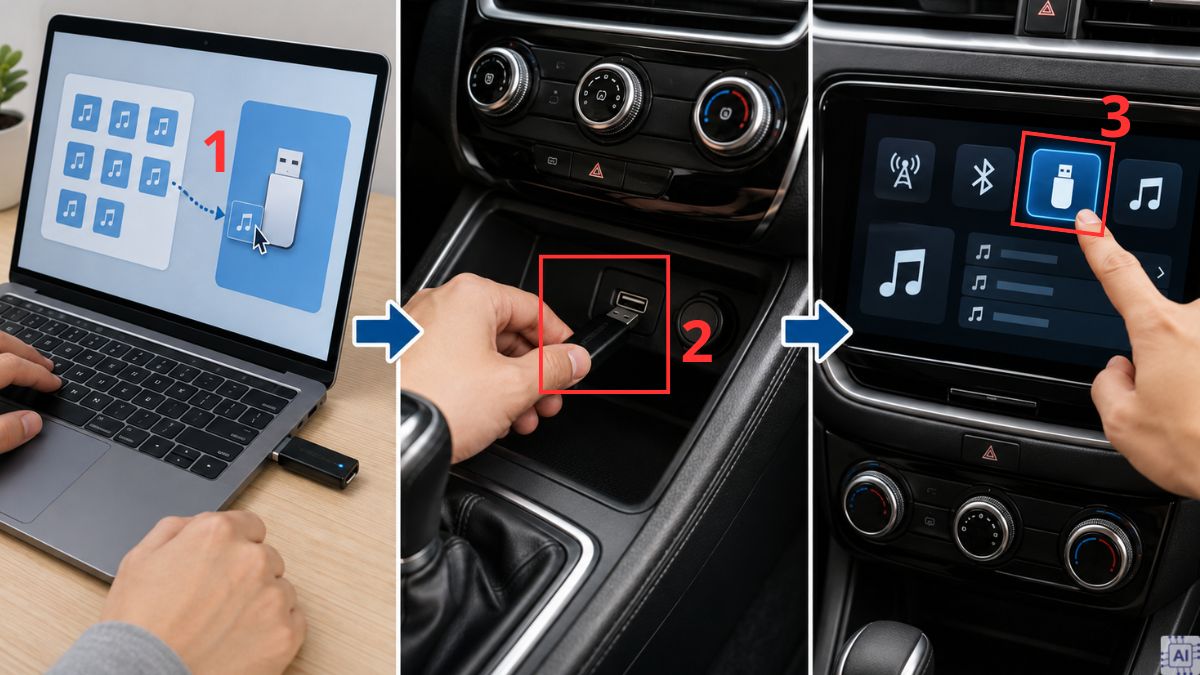 Cách sử dụng USB cho ô tô