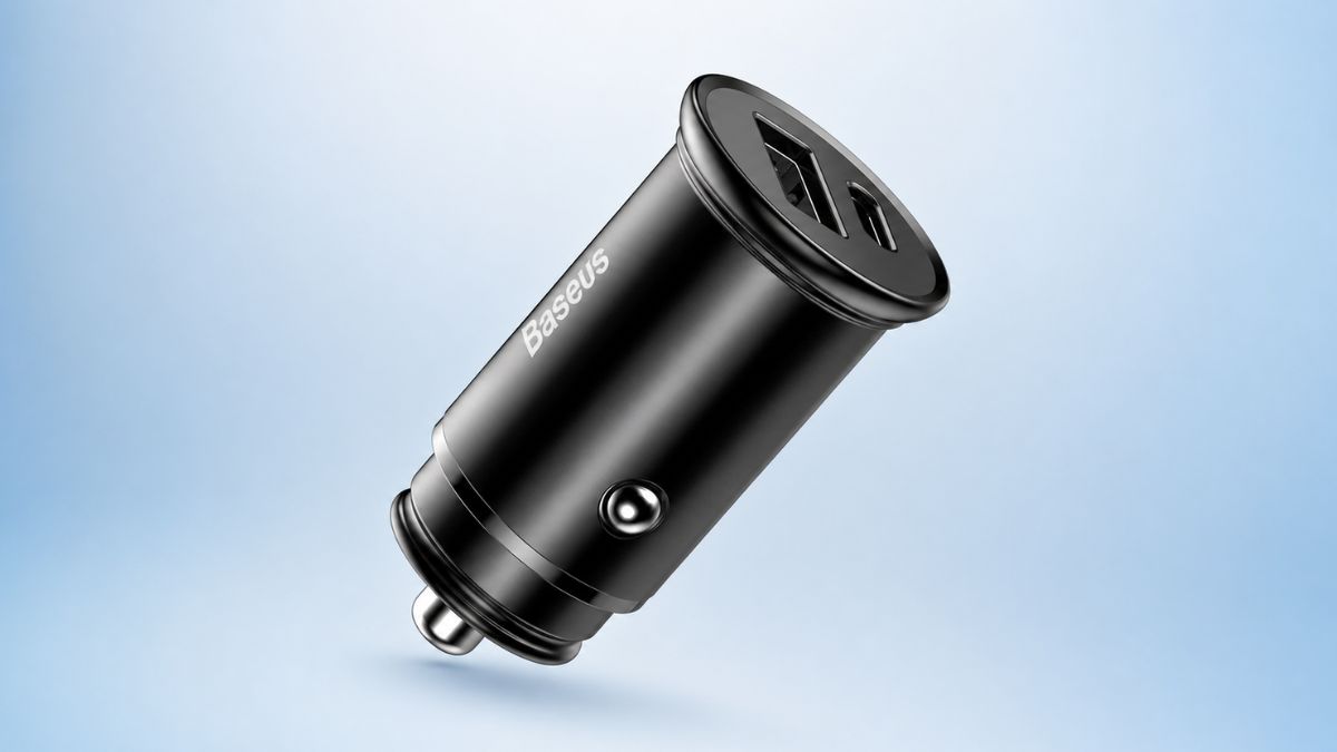 USB cho ô tô - Baseus Circular Metal A+C 30W