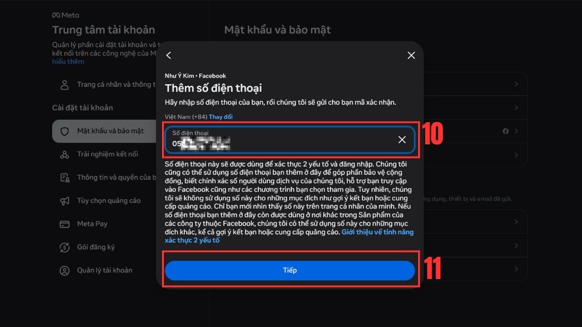 2FA là gì? - Bật 2FA trên Facebook bước 3-1