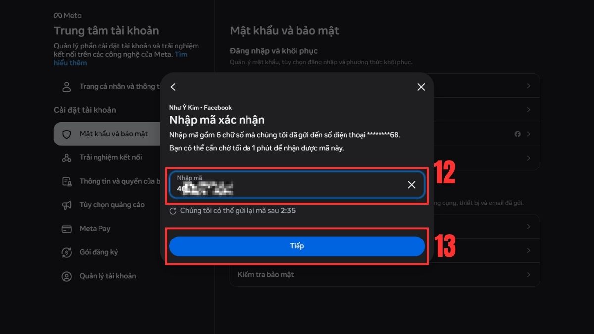 2FA là gì? - Bật 2FA trên Facebook bước 3-2