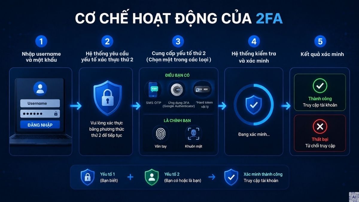 Cơ chế hoạt động của 2FA là gì?