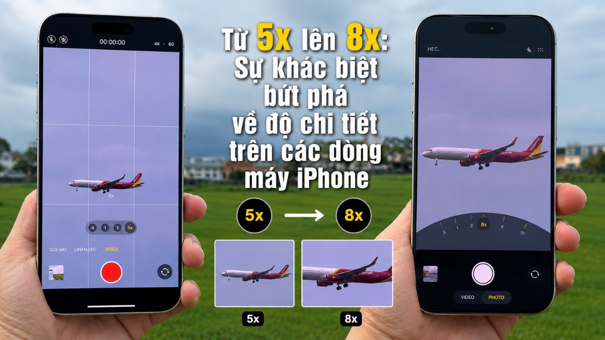 Từ 5x lên 8x iPhone 17 Pro