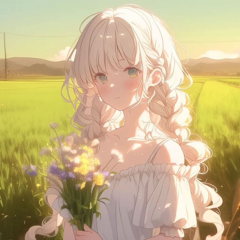 Avatar anime sáng cô gái dịu dàng