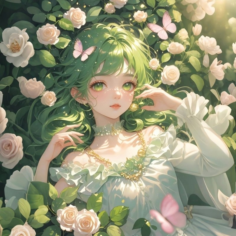 Avatar anime sáng tone xanh đẹp