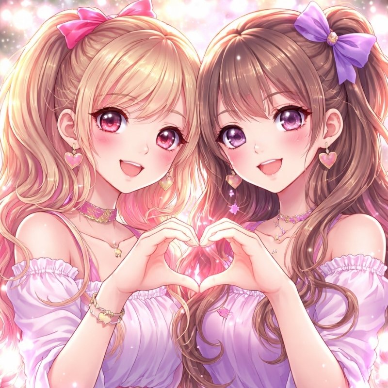 Avatar anime sáng tone hồng