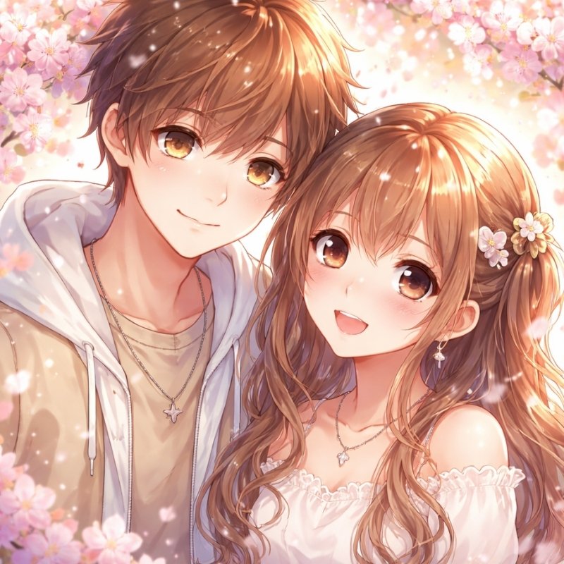 Avatar anime sáng đặt cùng người yêu