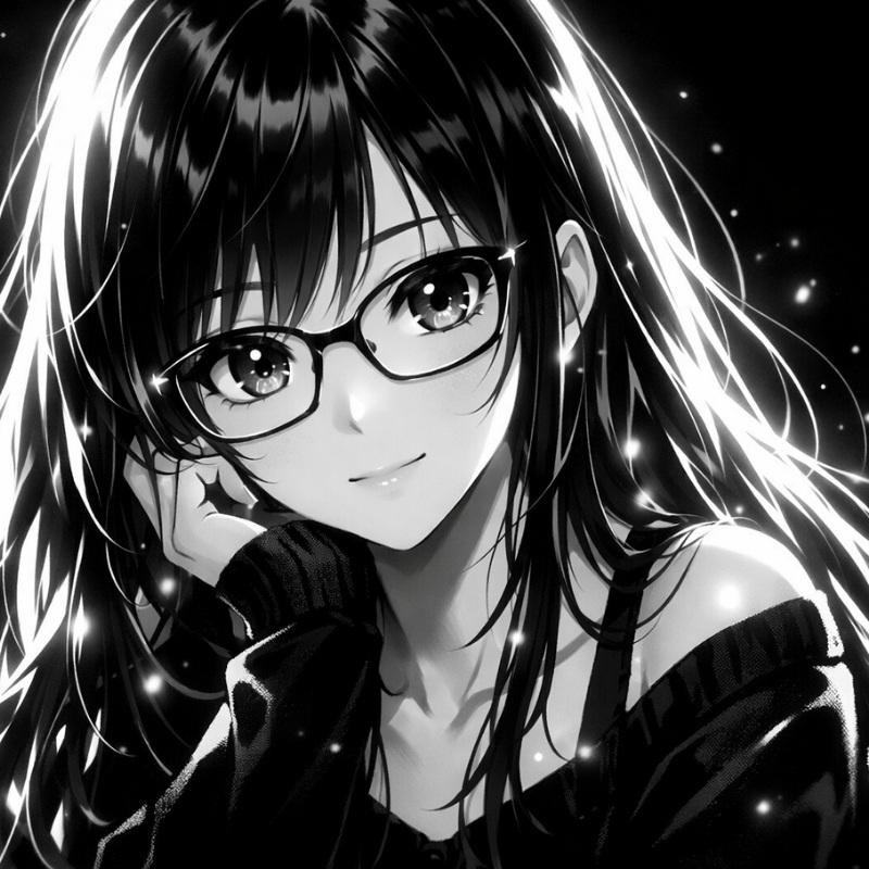 Avatar anime sáng với hiệu ứng rực rỡ quanh mái tóc