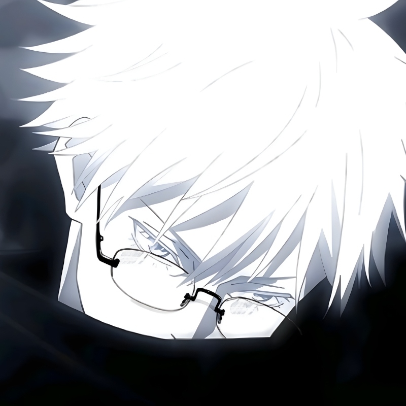 Avatar anime đen trắng phát sáng cho chàng trai lạnh lùng