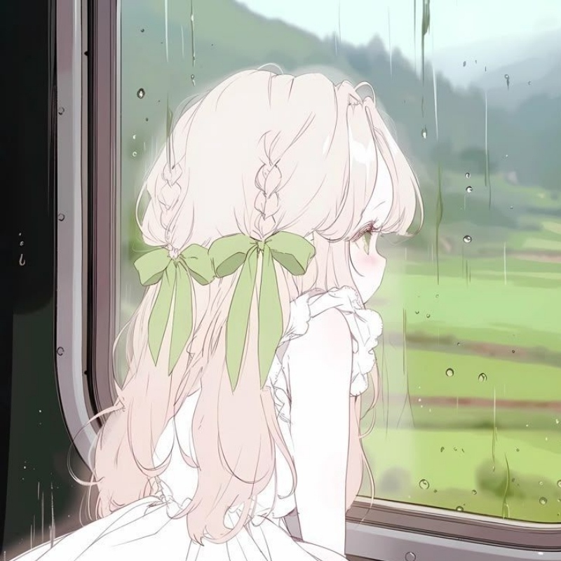 Avatar anime sáng khắc họa cô gái trên chuyến tàu