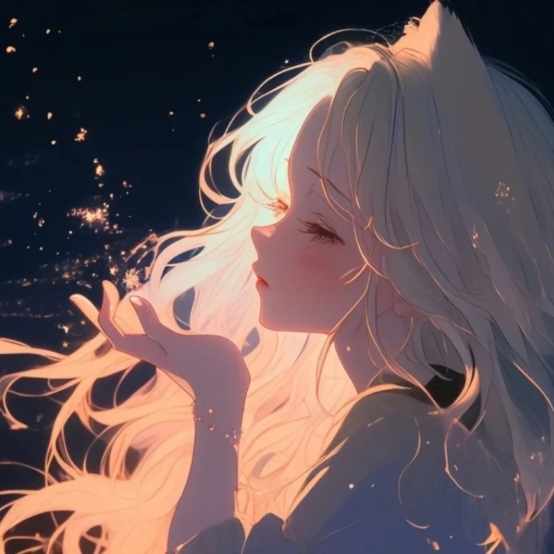 Avatar anime sáng cô gái thư giãn