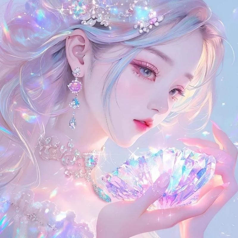 Avatar anime sáng nữ lấp lánh xinh đẹp