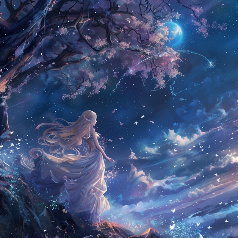 Avatar anime sáng cô gái trong khu rừng mộng mơ