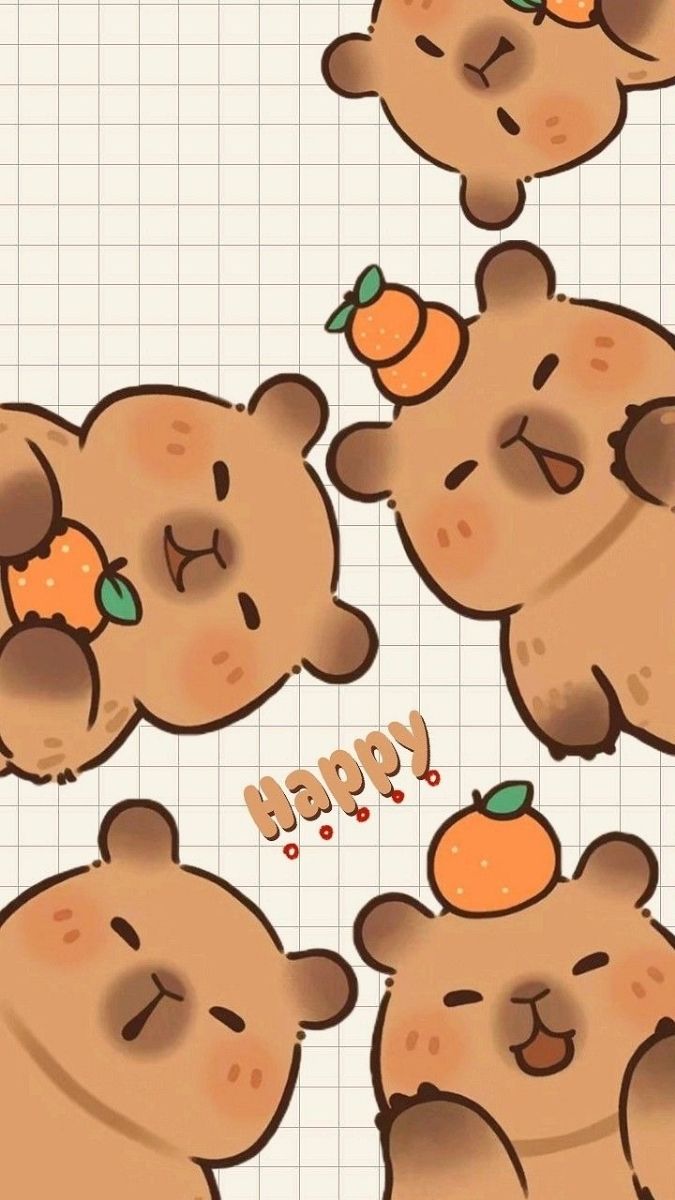 Hình nền Capybara siêu cấp đáng yêu