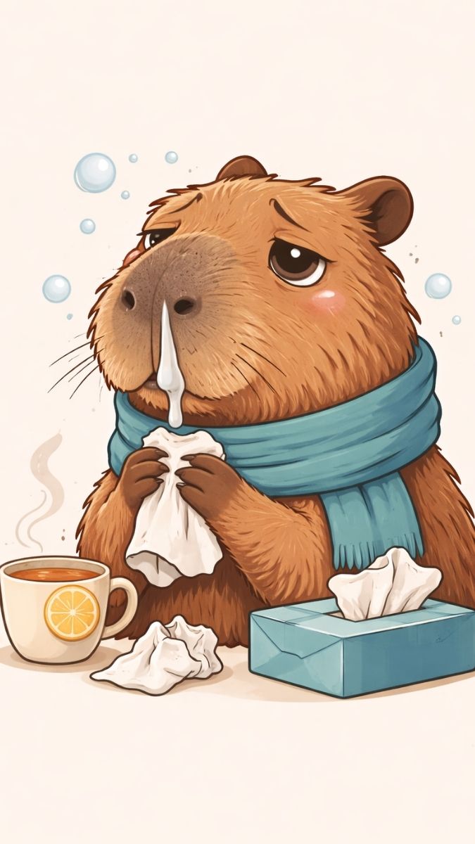 Hình nền Capybara buồn, tâm trạng