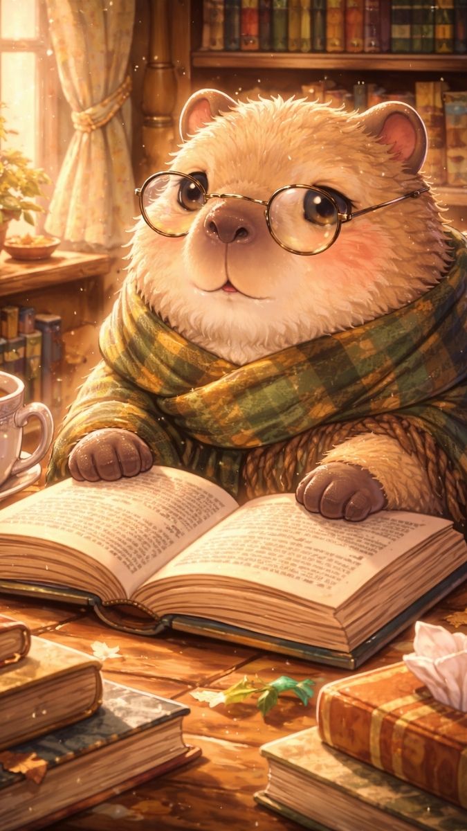 Hình nền Capybara tri thức