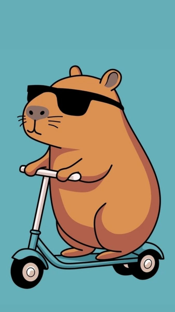 Hình nền Capybara đeo kính râm cực ngầu