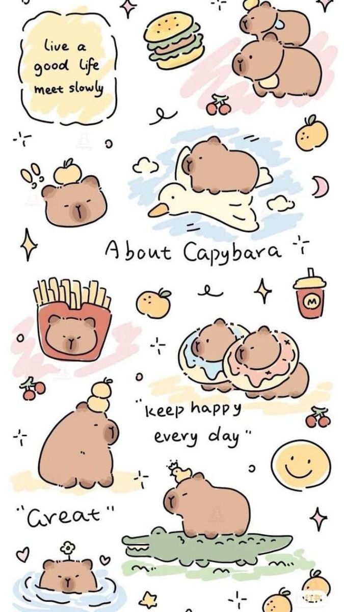 Hình nền Capybara vui vẻ