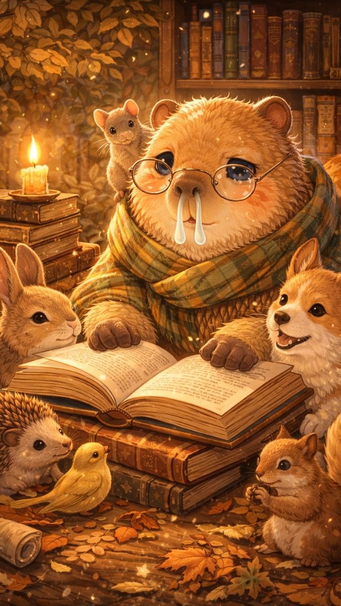 Hình nền Capybara ấm áp bên các động vật khác