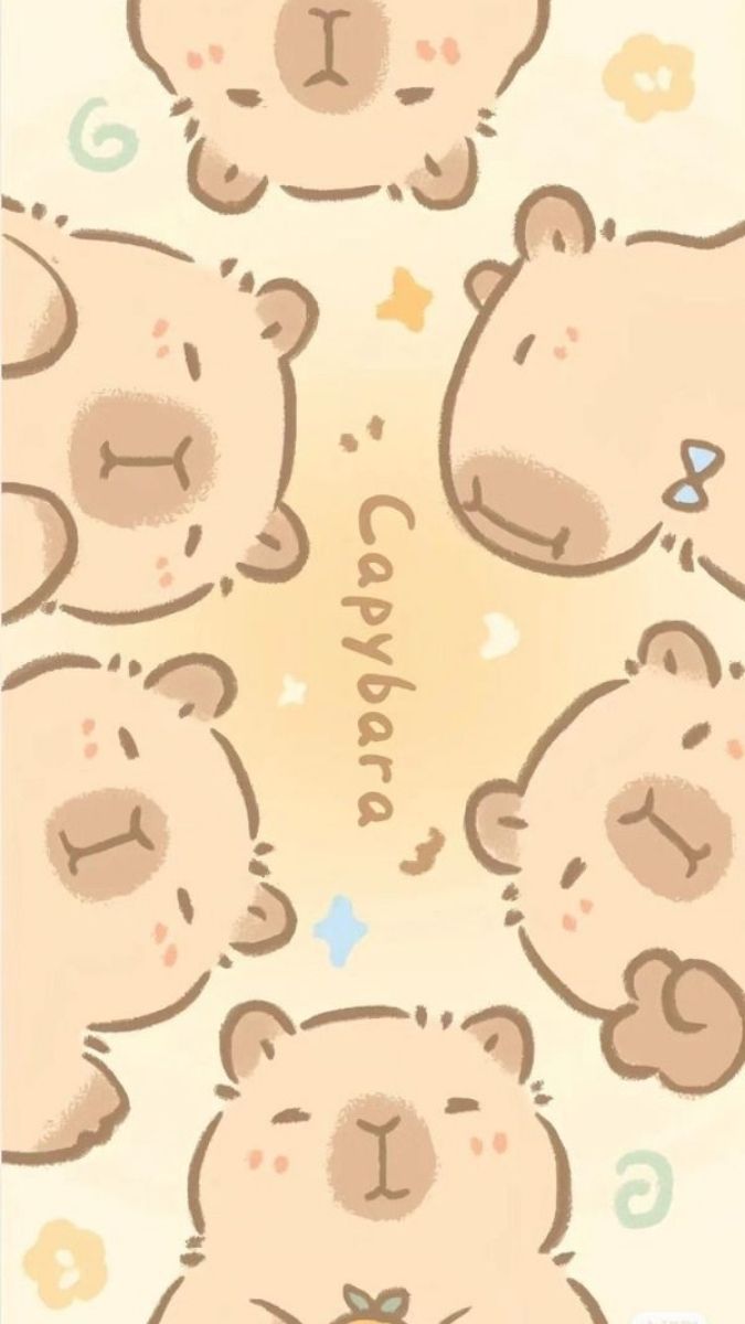 Hình nền Capybara ngây ngô đáng yêu