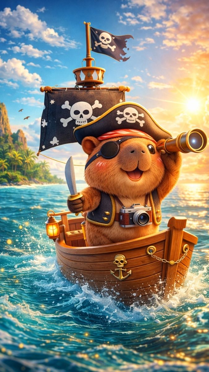 Hình nền Capybara đại hải trình