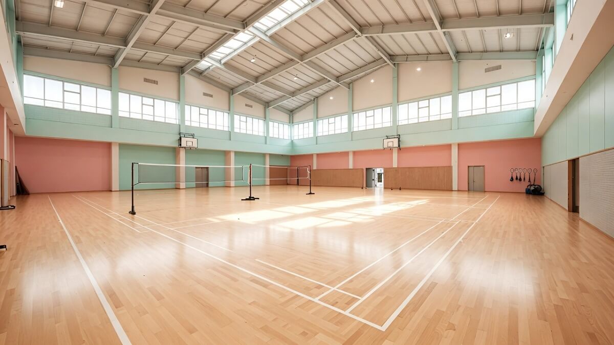 Hình nền cầu lông - Sân tập mới