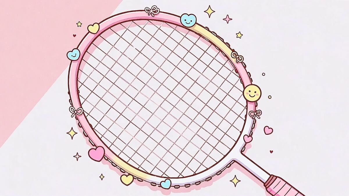 Hình nền cầu lông - Chiếc vợt cute