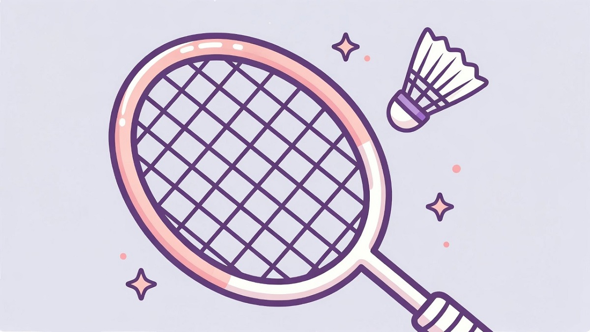 Hình nền cầu lông - Chiếc vợt màu hồng