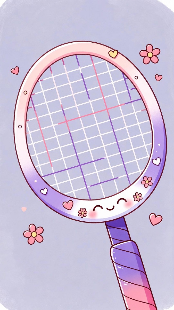 Hình nền cầu lông - Chiếc vợt màu tím