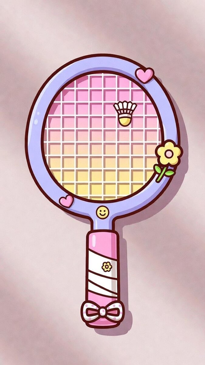 Hình nền cầu lông - Chiếc vợt đa sắc màu