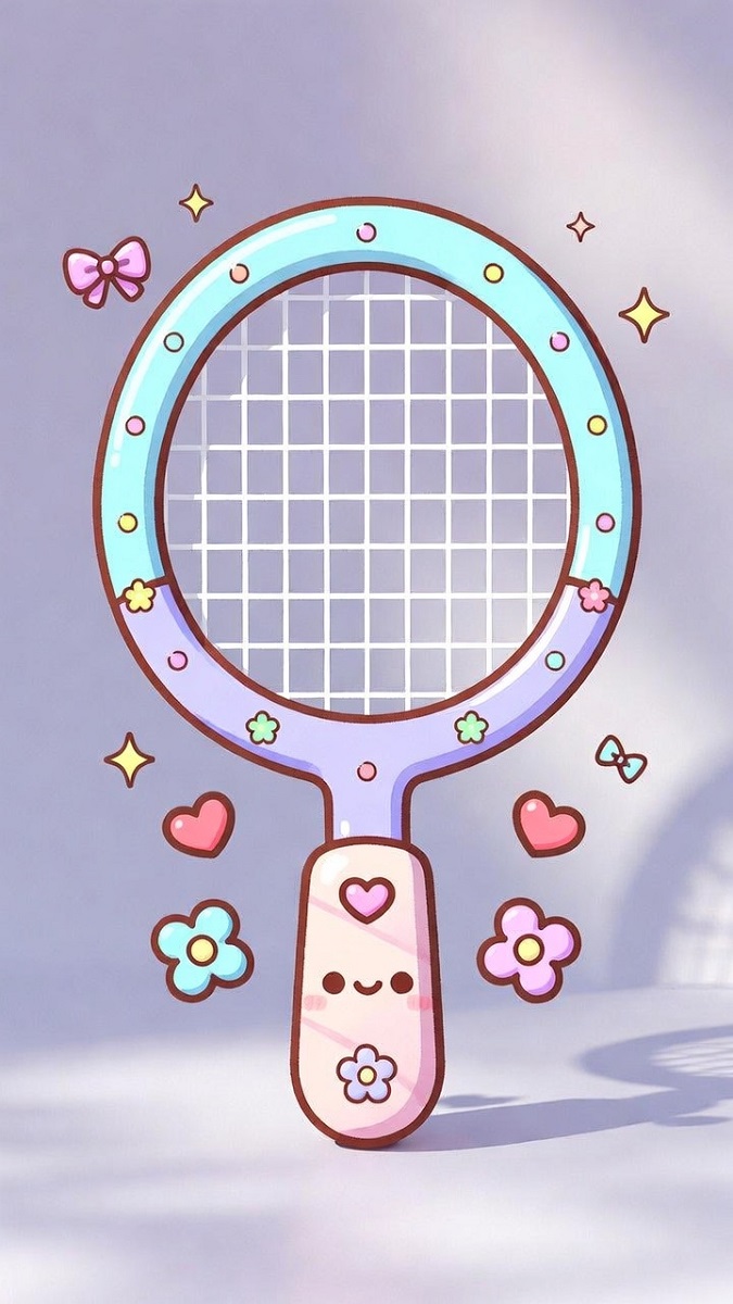 Hình nền cầu lông - Chiếc vợt cực dễ thương