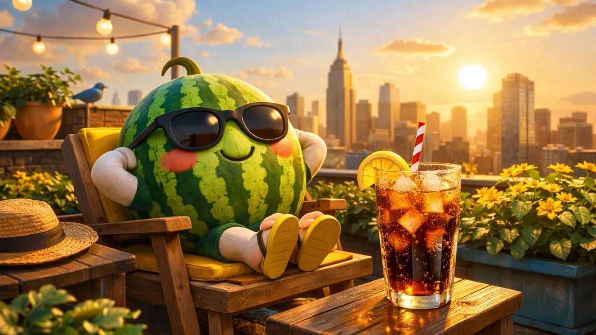 Hình nền quả dưa hấu cute cực ngầu