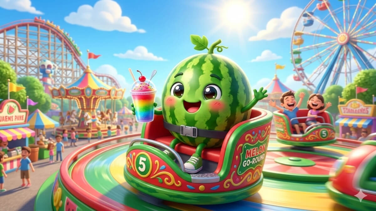 Hình nền quả dưa hấu cute và thế giới mộng mơ