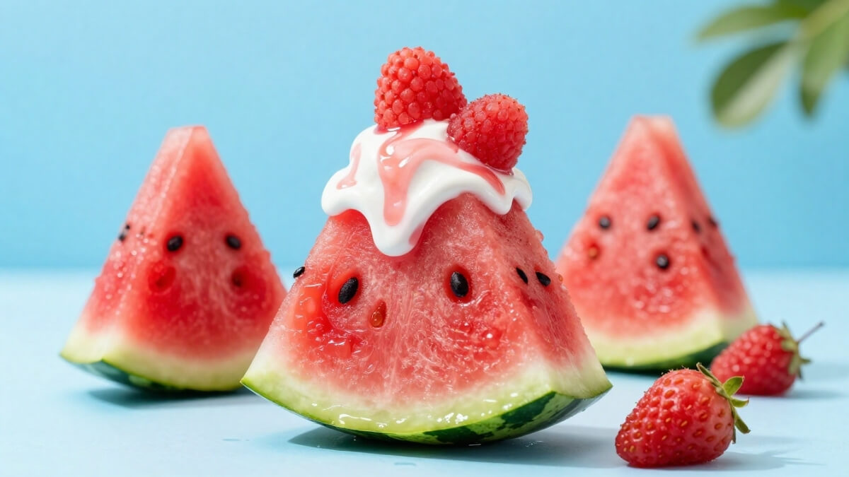 Hình nền quả dưa hấu cute đáng yêu