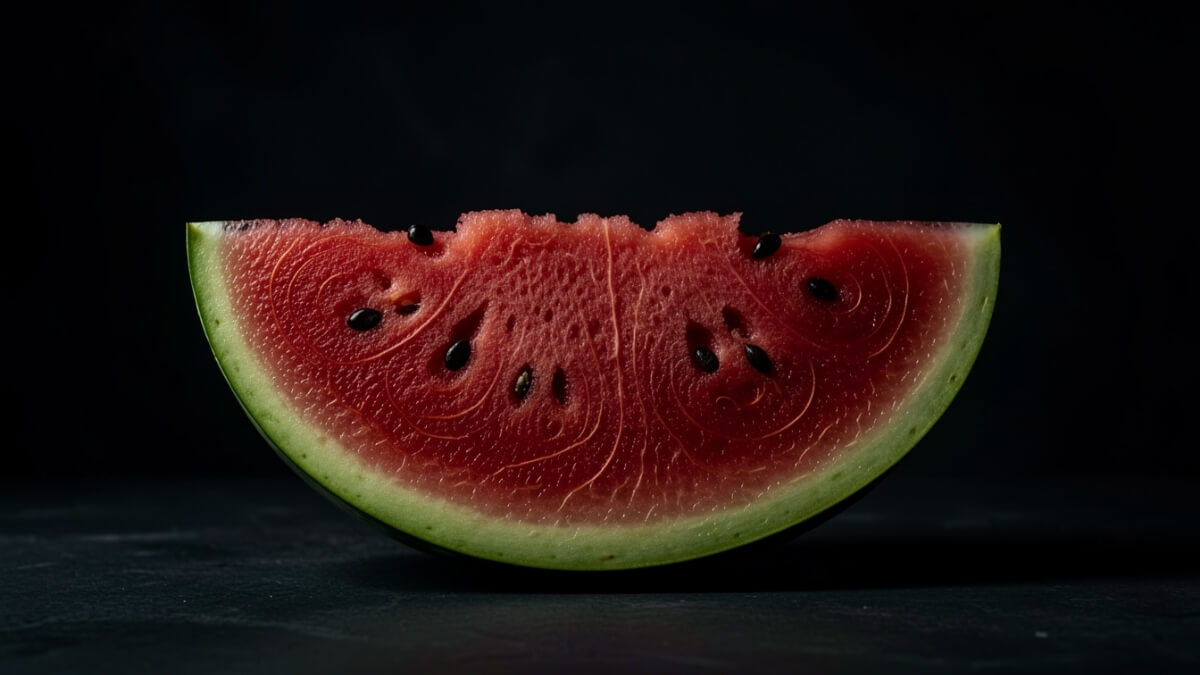 Hình nền quả dưa hấu cute nghệ thuật, có chiều sâu