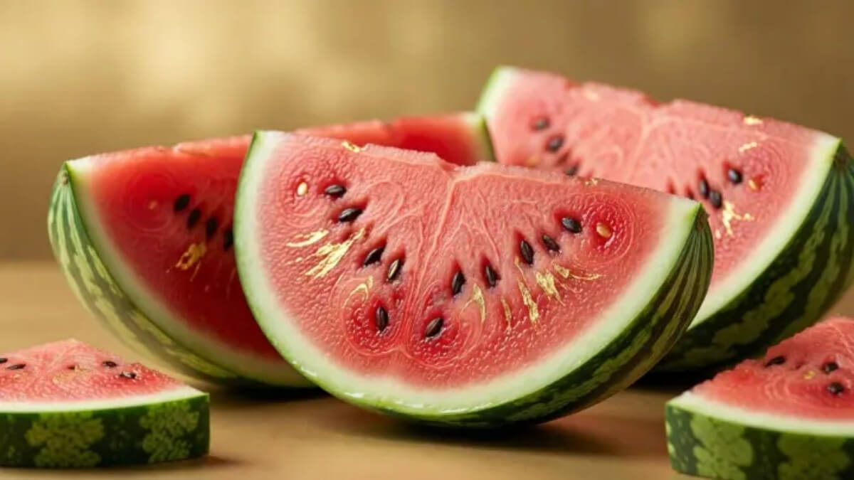 Hình nền quả dưa hấu cute chân thực