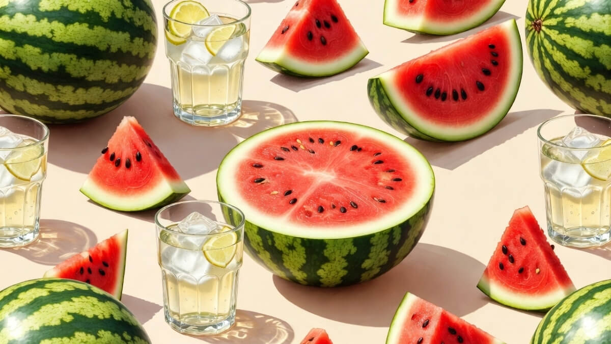 Hình nền quả dưa hấu cute tươi mát