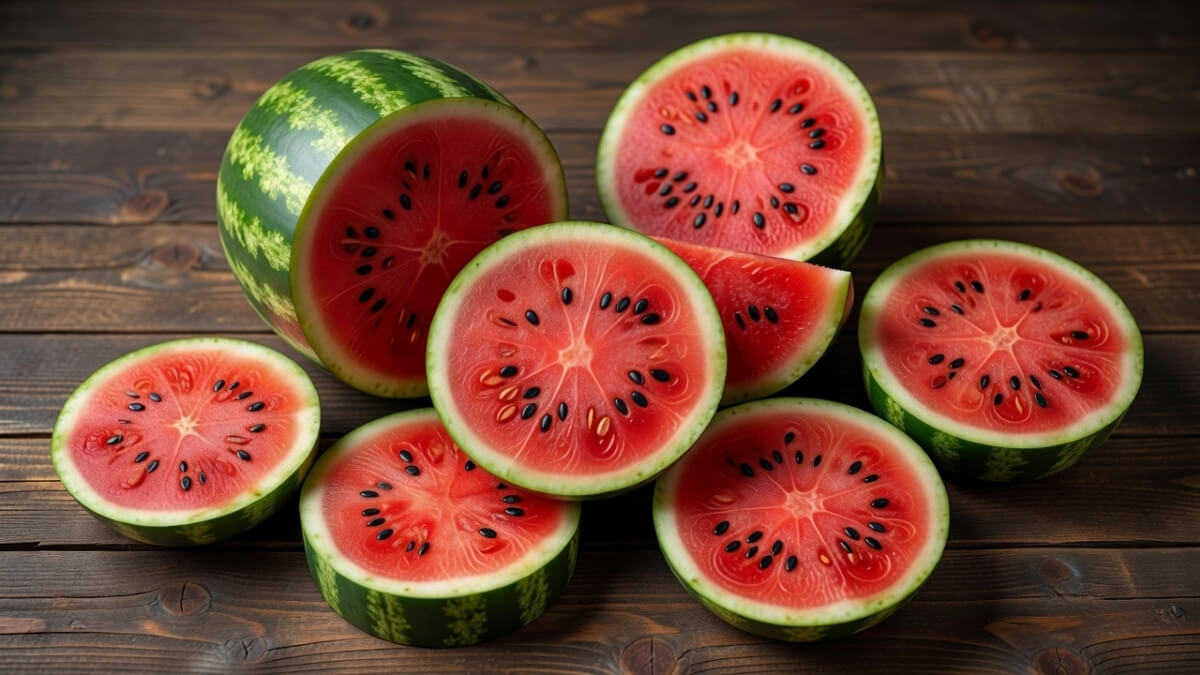 Hình nền quả dưa hấu cute đã cắt miếng