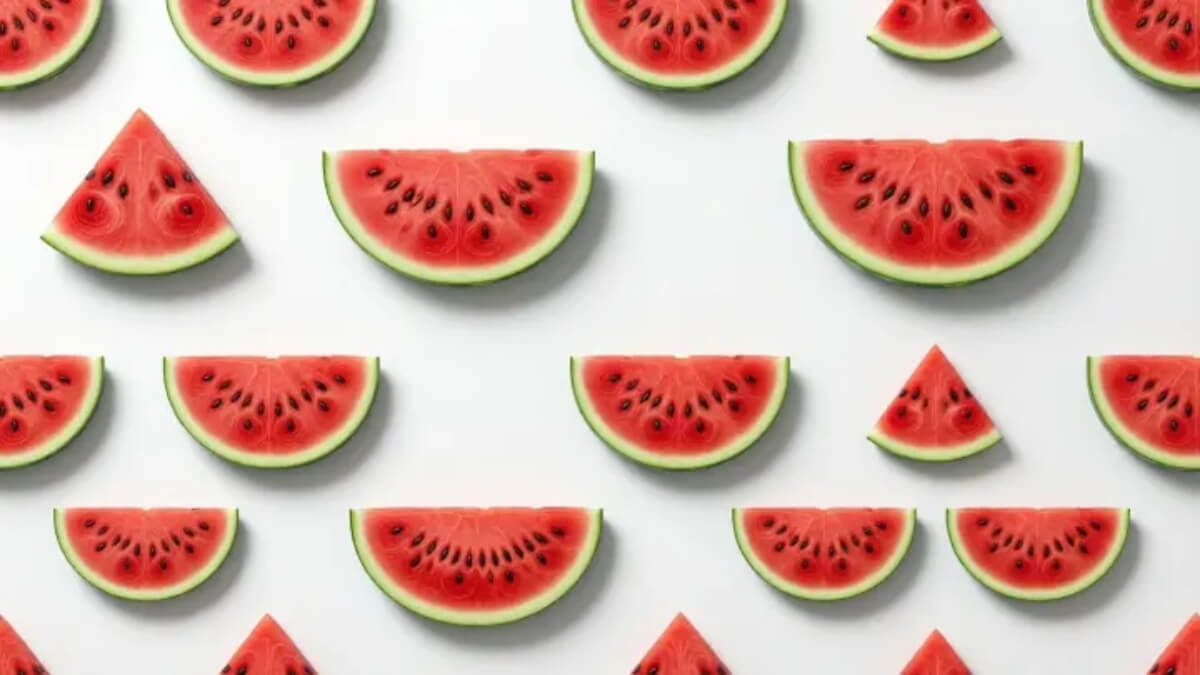 Hình nền quả dưa hấu cute pattern đơn giản