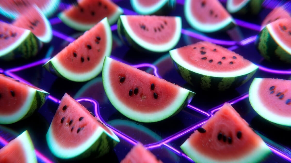 Hình nền quả dưa hấu cute pattern ấn tượng