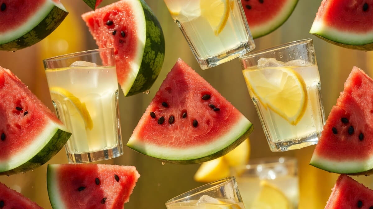 Hình nền quả dưa hấu cute pattern cho mùa hè