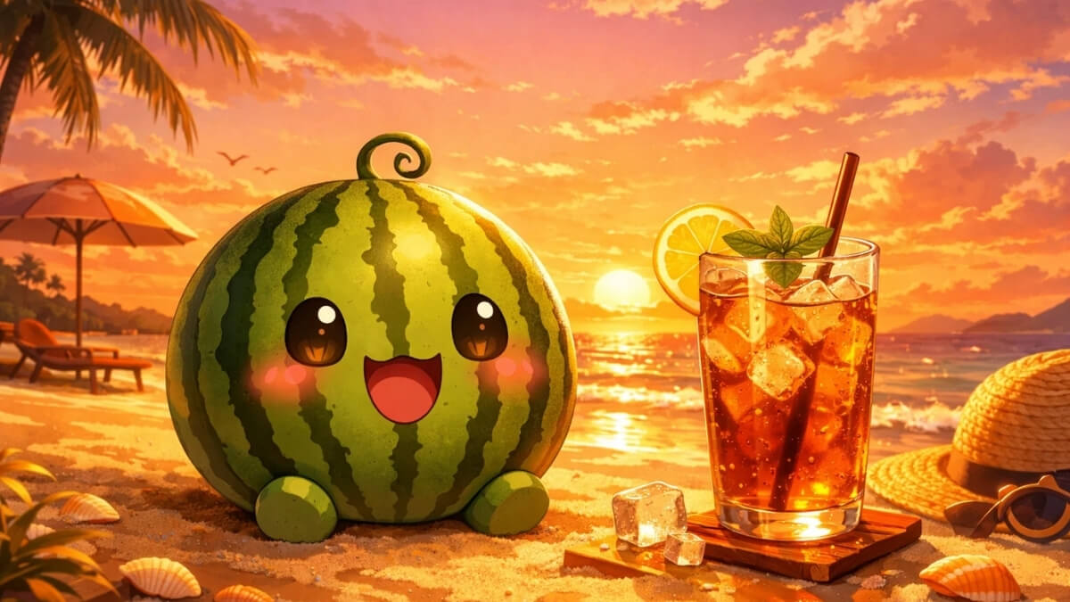 Hình nền quả dưa hấu cute cực giải nhiệt