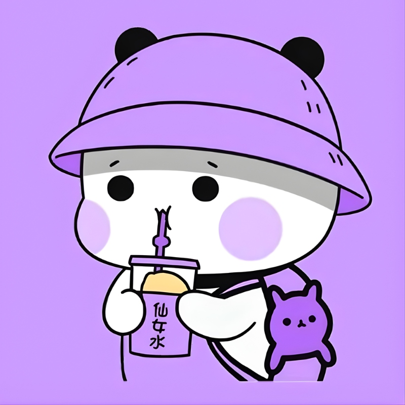 Hình nền tím cute chibi