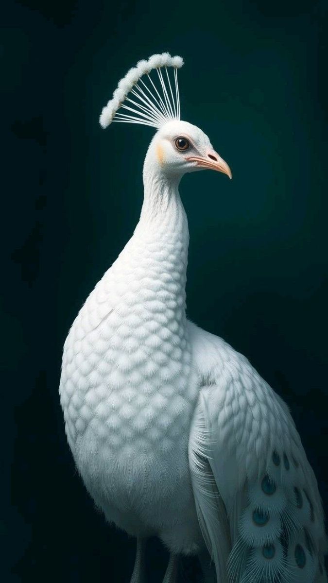 Hình nền khổng tước trắng thanh cao