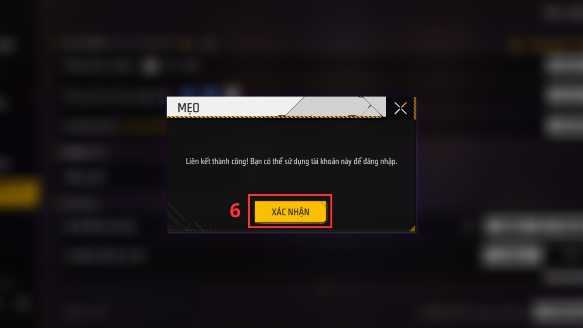 Cách tạo acc Free Fire - Liên kết tài khoản Facebook bước 5