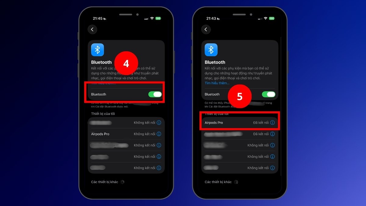 Khắc phục lỗi AirPods bị rè - Kết nối lại Bluetooth bước 3