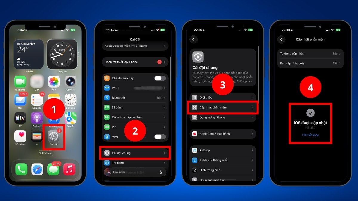 Khắc phục lỗi AirPods bị rè - Cập nhật phần mềm
