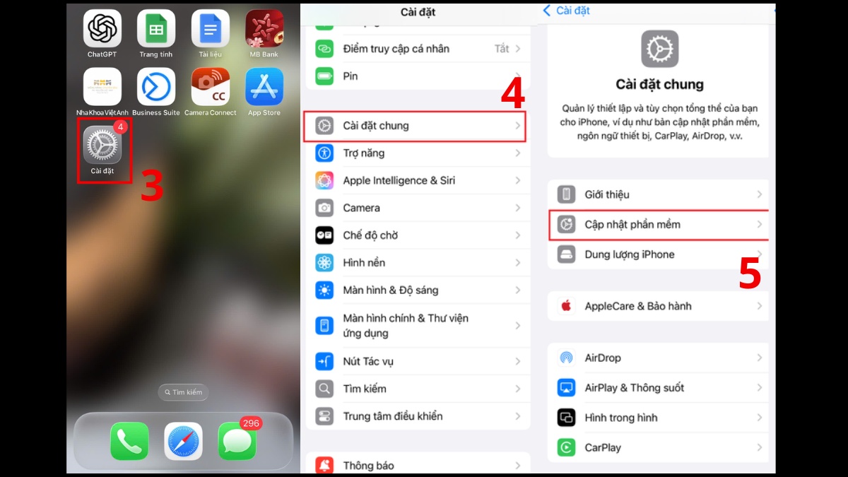 Sửa lỗi AirPods nghe được 1 bên bằng cách cập nhật iOS mới nhất bước 2