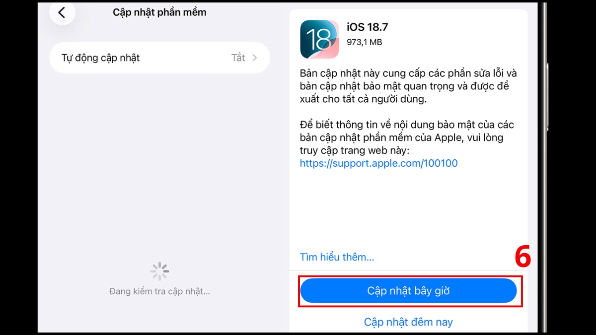 Sửa lỗi AirPods nghe được 1 bên bằng cách cập nhật iOS mới nhất bước 3