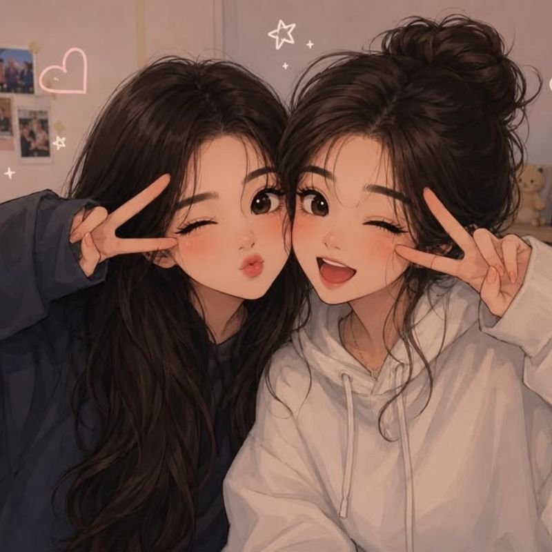 Ảnh đại diện TikTok cho đôi bạn thân