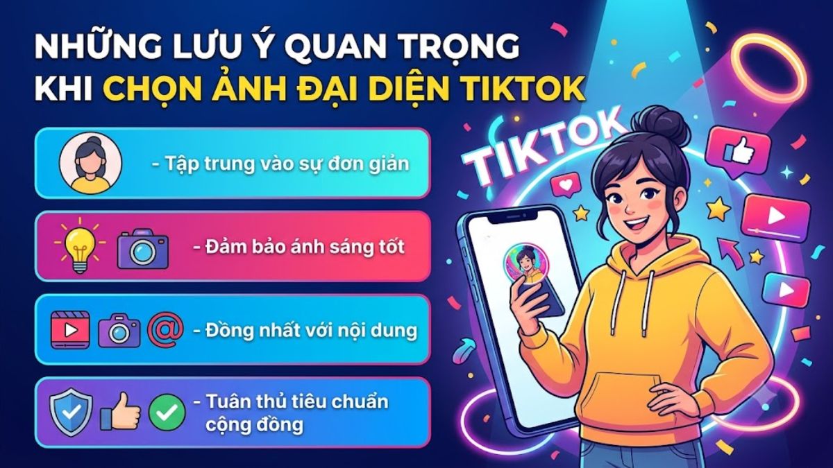 Lưu ý khi chọn ảnh đại diện TikTok